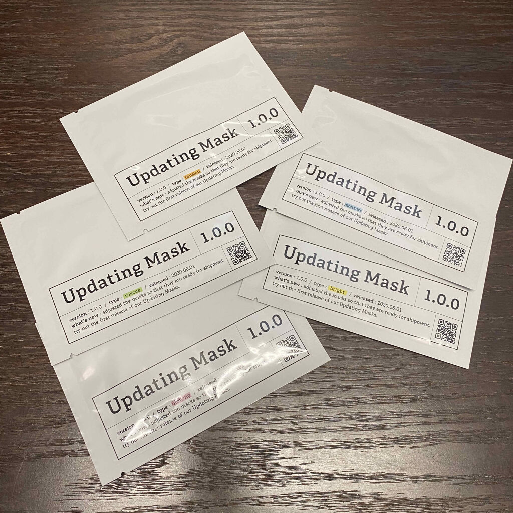 Updating Mask 1.0.0 5タイプセット 1セット5枚入り/meol/シートマスク・パックを使ったクチコミ（1枚目）