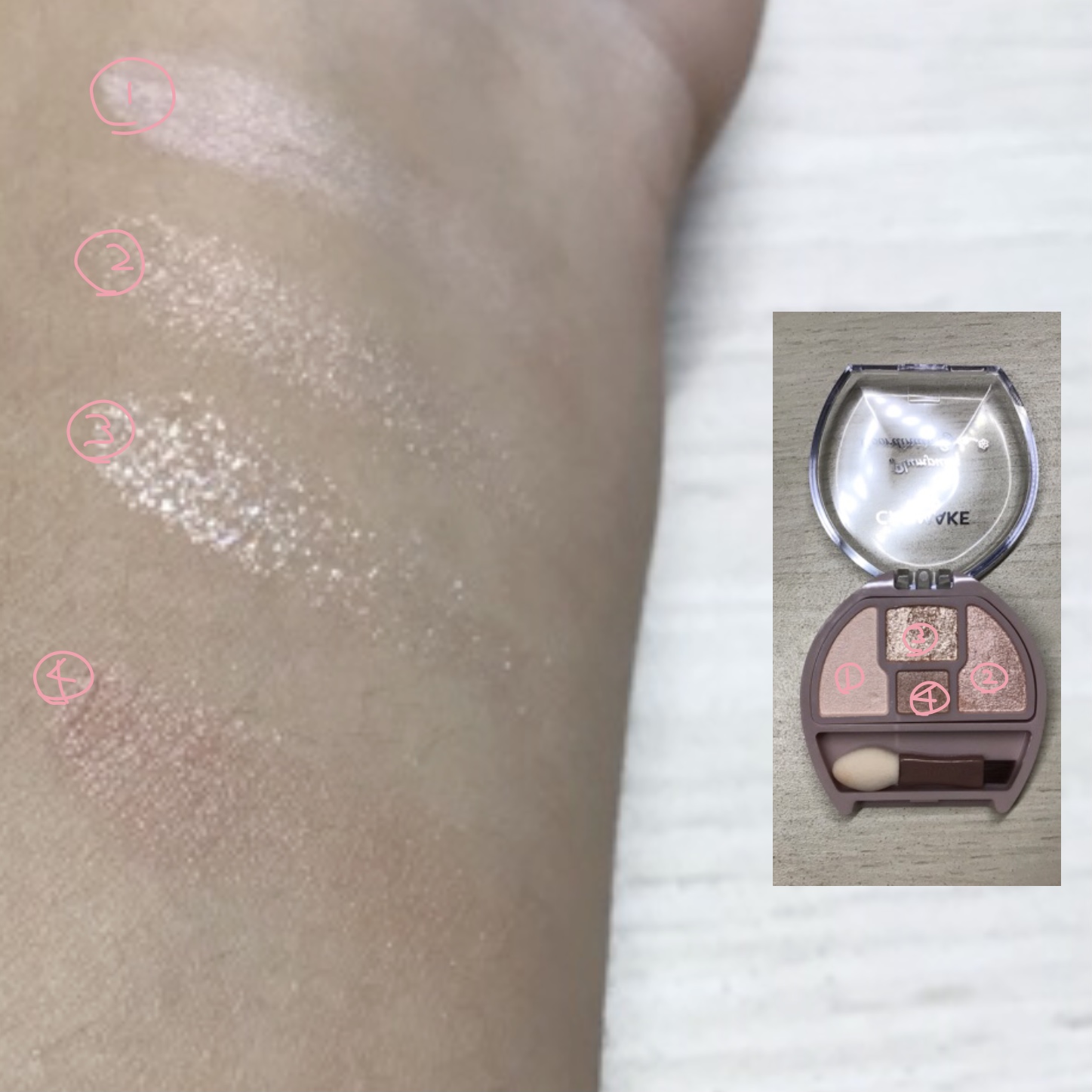 プランぷくコーデアイズ/キャンメイク/パウダーアイシャドウを使ったクチコミ（2枚目）