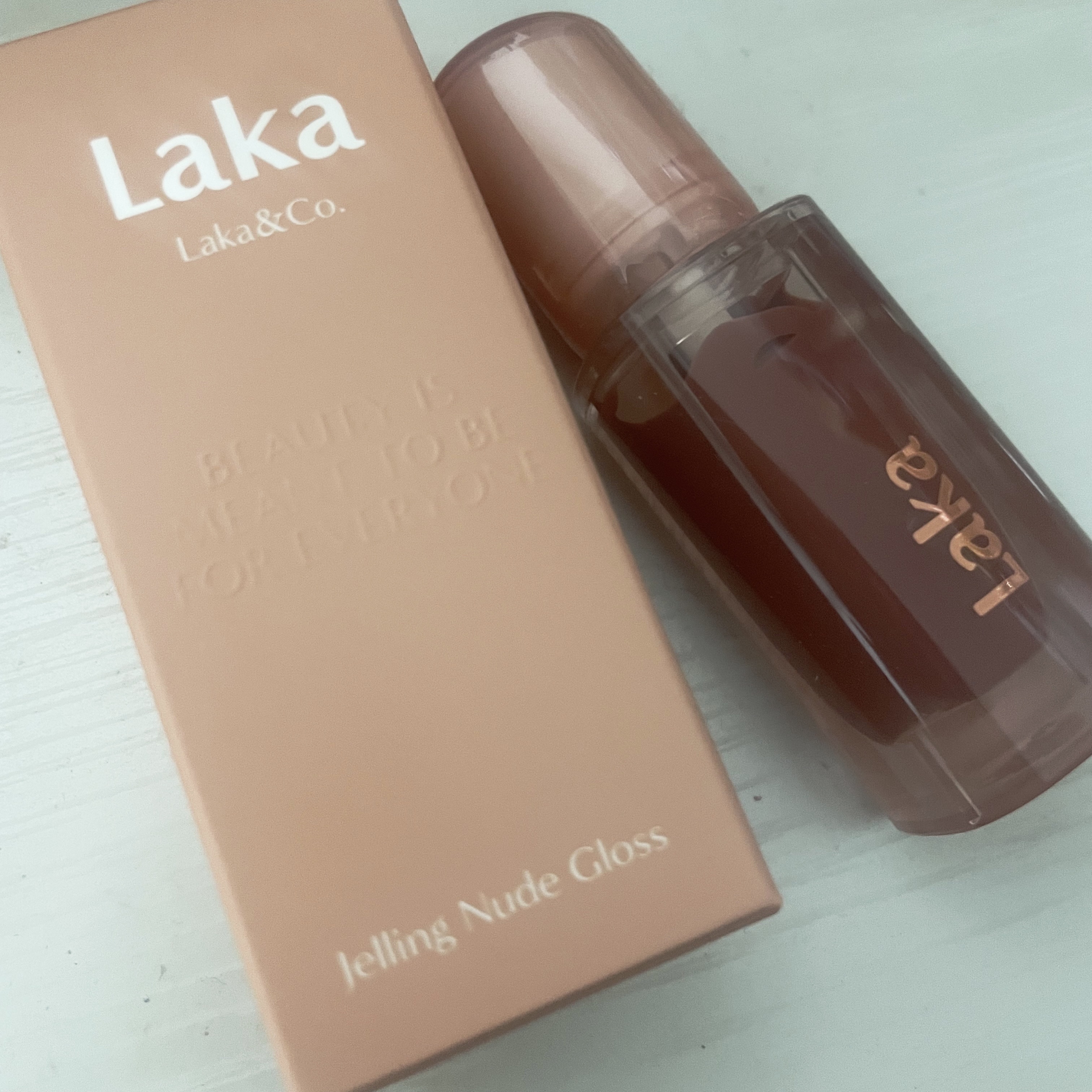 ジェリーイングヌードグロス/Laka/リップグロスを使ったクチコミ（1枚目）