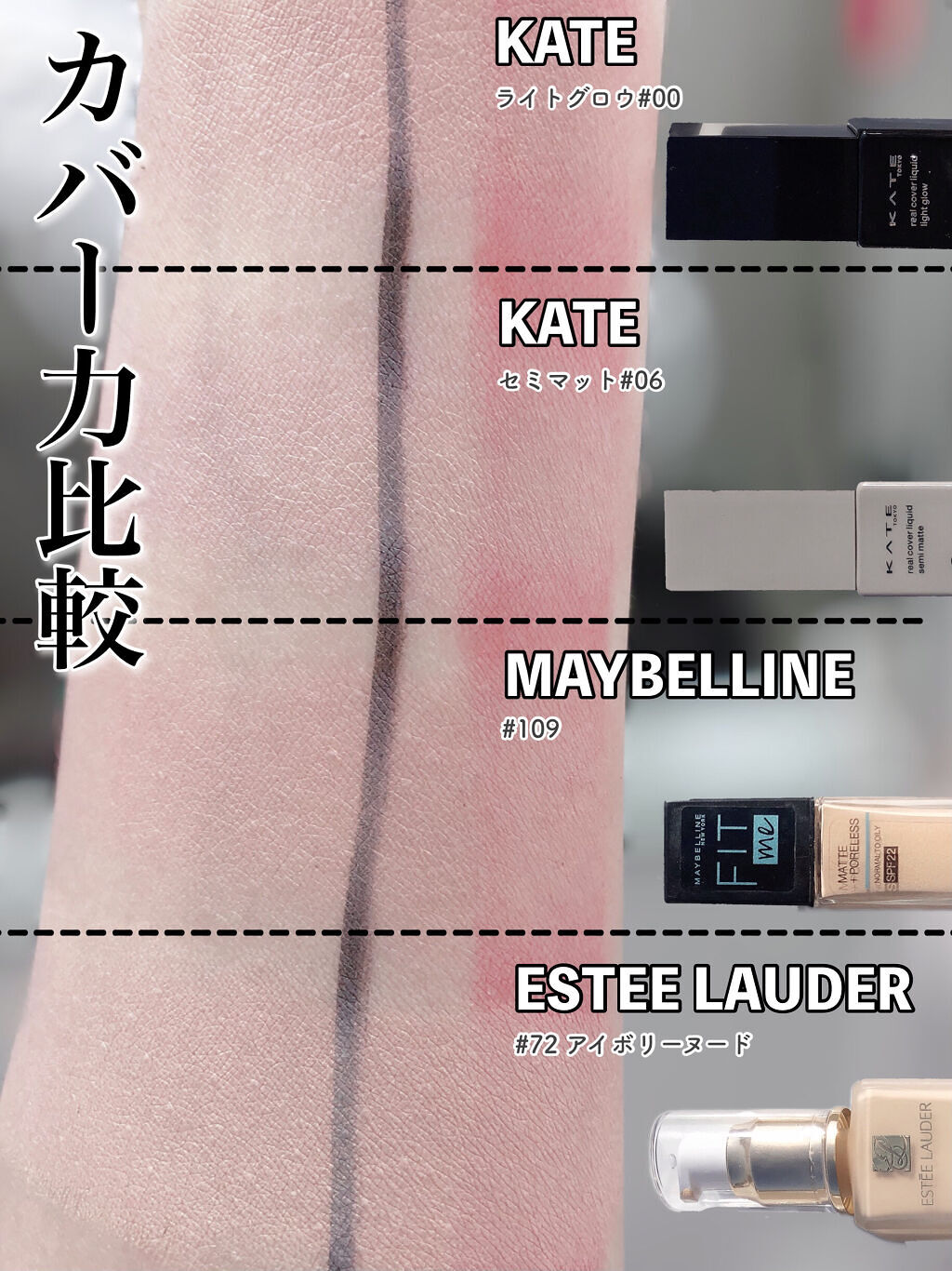 リアルカバーリキッド（セミマット） 06(WEB限定)/KATE/リキッドファンデーションを使ったクチコミ（3枚目）