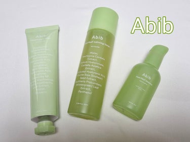 Abibのドクダミトライアルキットと
ドクダミエッセンスカーミングポンプを使ってみました🌱⋆｡

ドグダミトライアルキットには化粧水とクリームが
入っています。

🌱トナー：低刺激で鎮静ケアをしてくれる