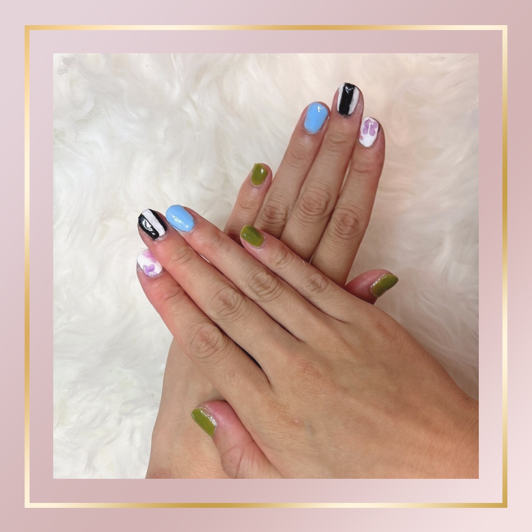 #セルフネイル,#100均ネイル,#痛ネイル,#和風ネイルのネイルデザイン