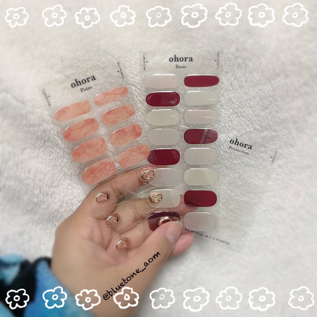 セミキュアジェルネイル(ハンド)/ohora/ネイルシールを使ったクチコミ(5枚目)