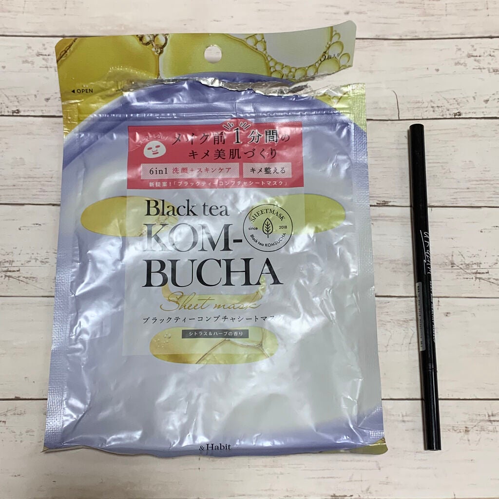 ブラックティーコンブチャシートマスク/&Habit/シートマスク・パックを使ったクチコミ(1枚目)