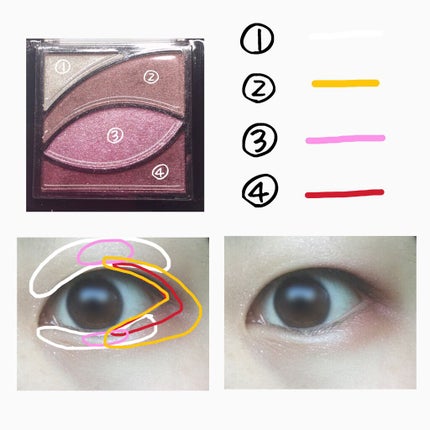 UR GLAM VELVET EYE COLOR PALETTE/U R GLAM/アイシャドウパレットを使ったクチコミ(3枚目)
