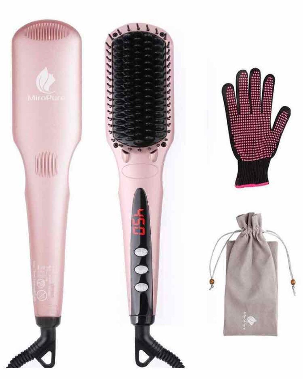 ダブルマイナスイオンストレートブラシアイロン/Miropure/ヒートブラシを使ったクチコミ(3枚目)