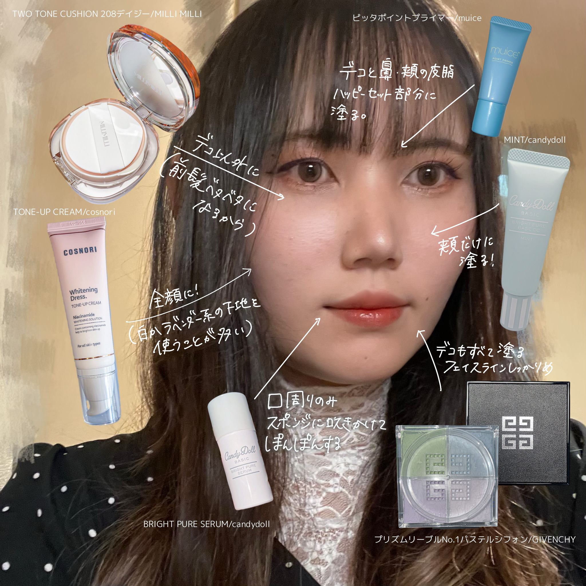 ピッタポイントプライマー 皮脂崩れ防止/muice/化粧下地を使ったクチコミ（2枚目）