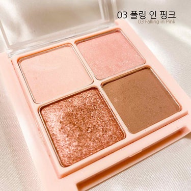 Peach C フォーリング イン アイシャドウ パレットのクチコミ「𝙿𝚎𝚊𝚌𝚑𝙲🍑
ピーチシー フォーリングインアイシャドウパレット 03 フォーリングインピンク.....」（2枚目）