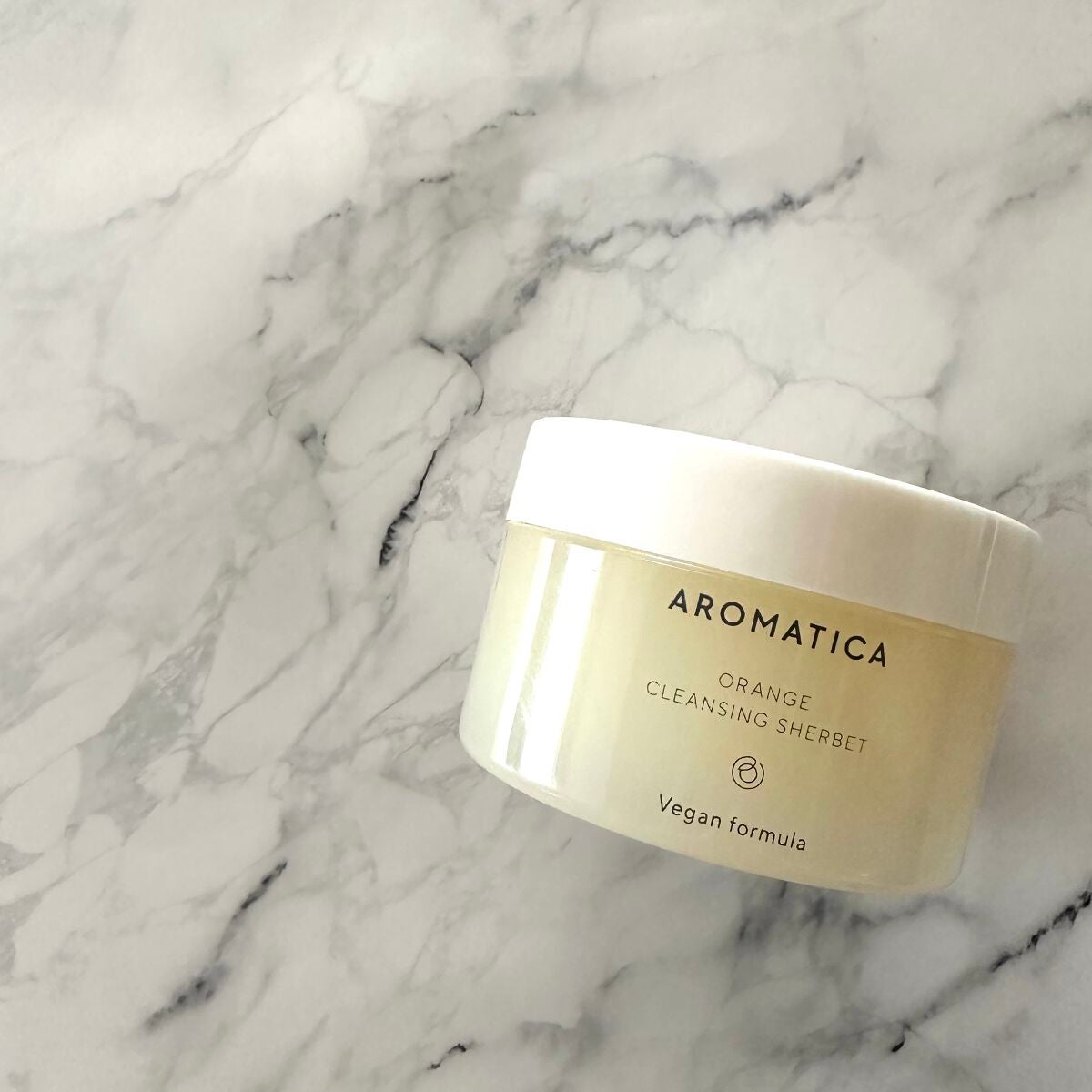 オレンジクレンジングシャーベット/AROMATICA/クレンジングバームを使ったクチコミ(3枚目)
