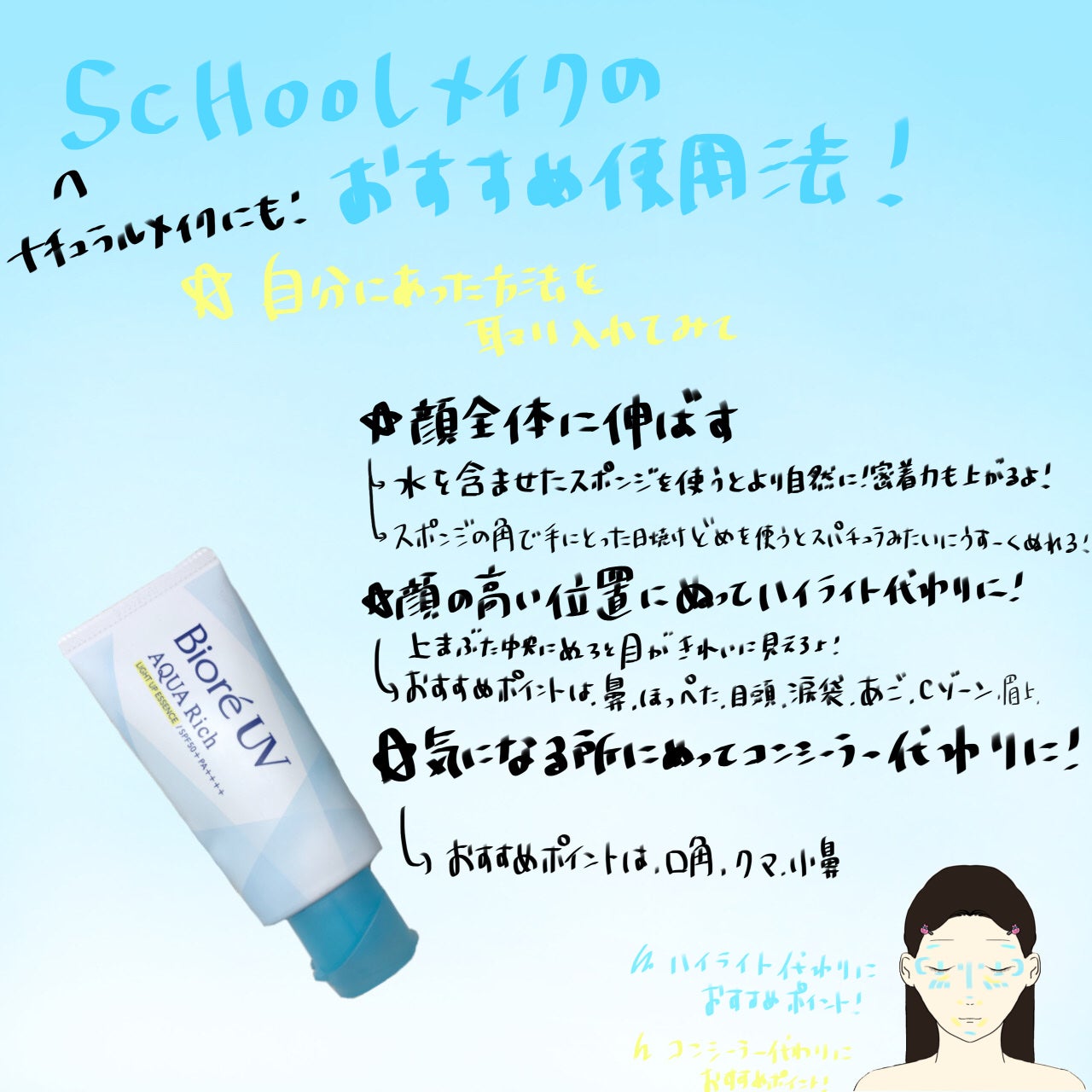 ビオレUV アクアリッチ ライトアップエッセンス/ビオレ/日焼け止めクリームを使ったクチコミ(3枚目)