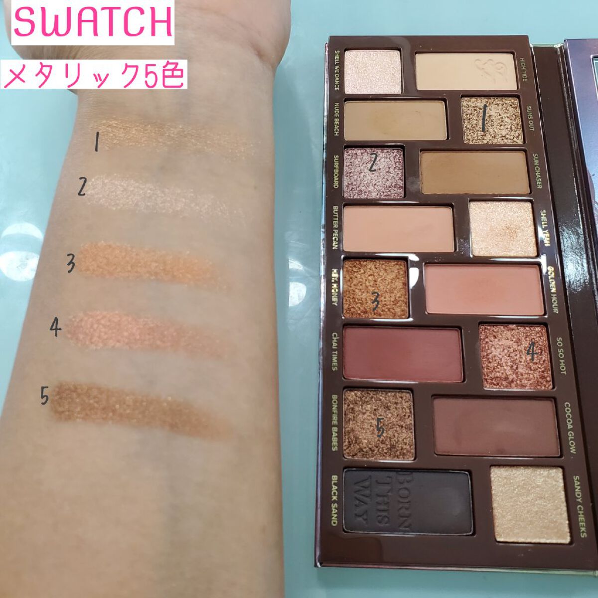 ボーンディスウェイ サンセット ストリップ アイシャドウ パレット/Too Faced/アイシャドウパレットを使ったクチコミ(4枚目)