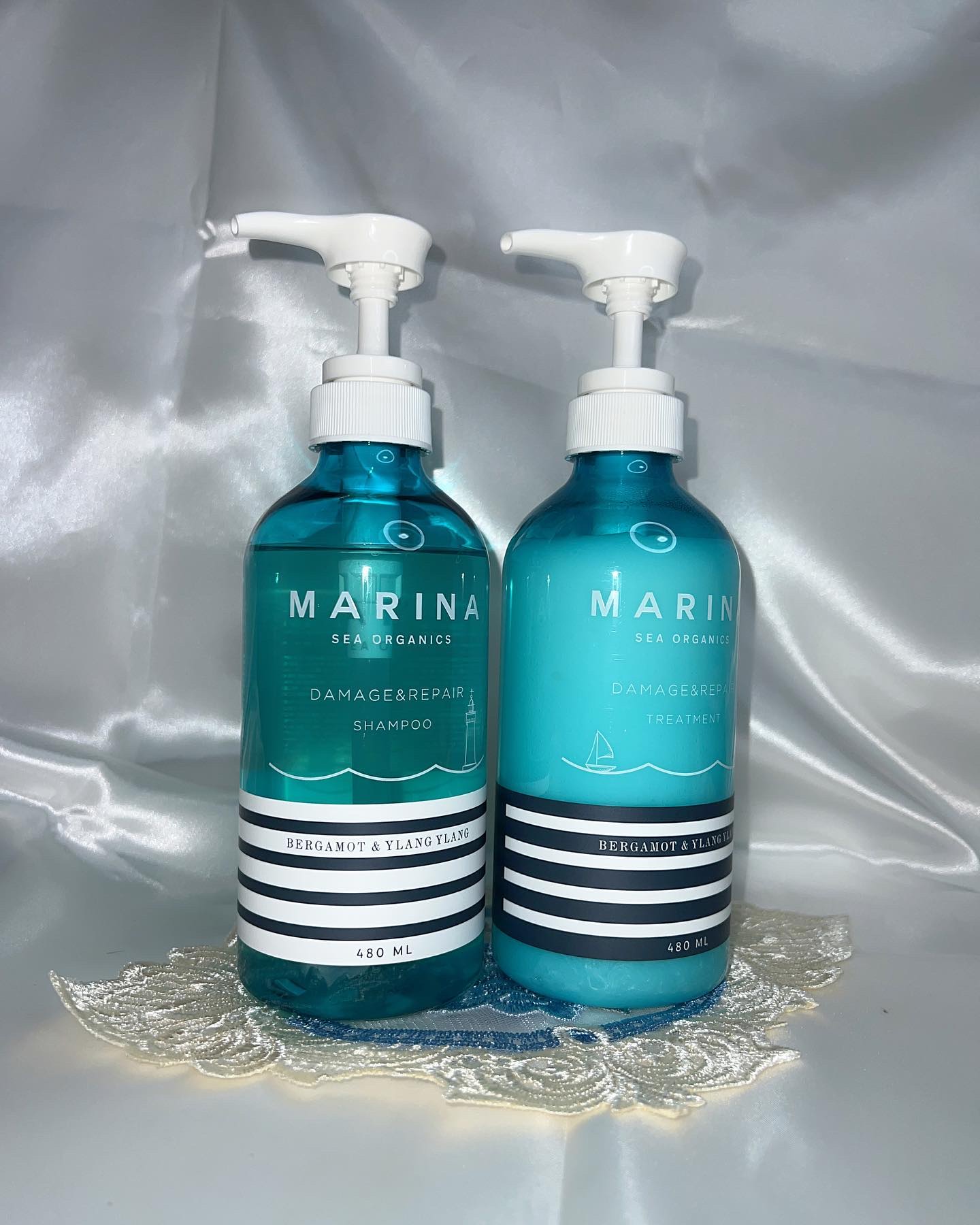 ダメージリペアシャンプー＆トリートメント/マリーナシーオーガニック/市販シャンプーを使ったクチコミ（1枚目）