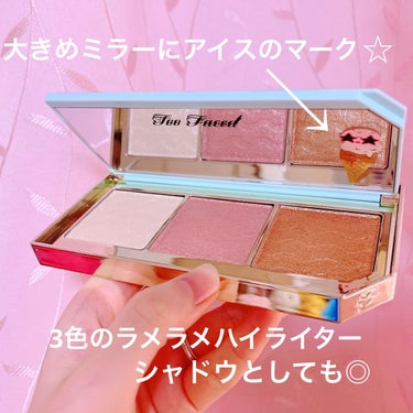 Too Faced トリプル スクープ ハイライティング パレット のクチコミ「Too Faced
トリプル スクープ ハイライティング パレット🍦

アメリカ発祥の大好きな.....」（2枚目）