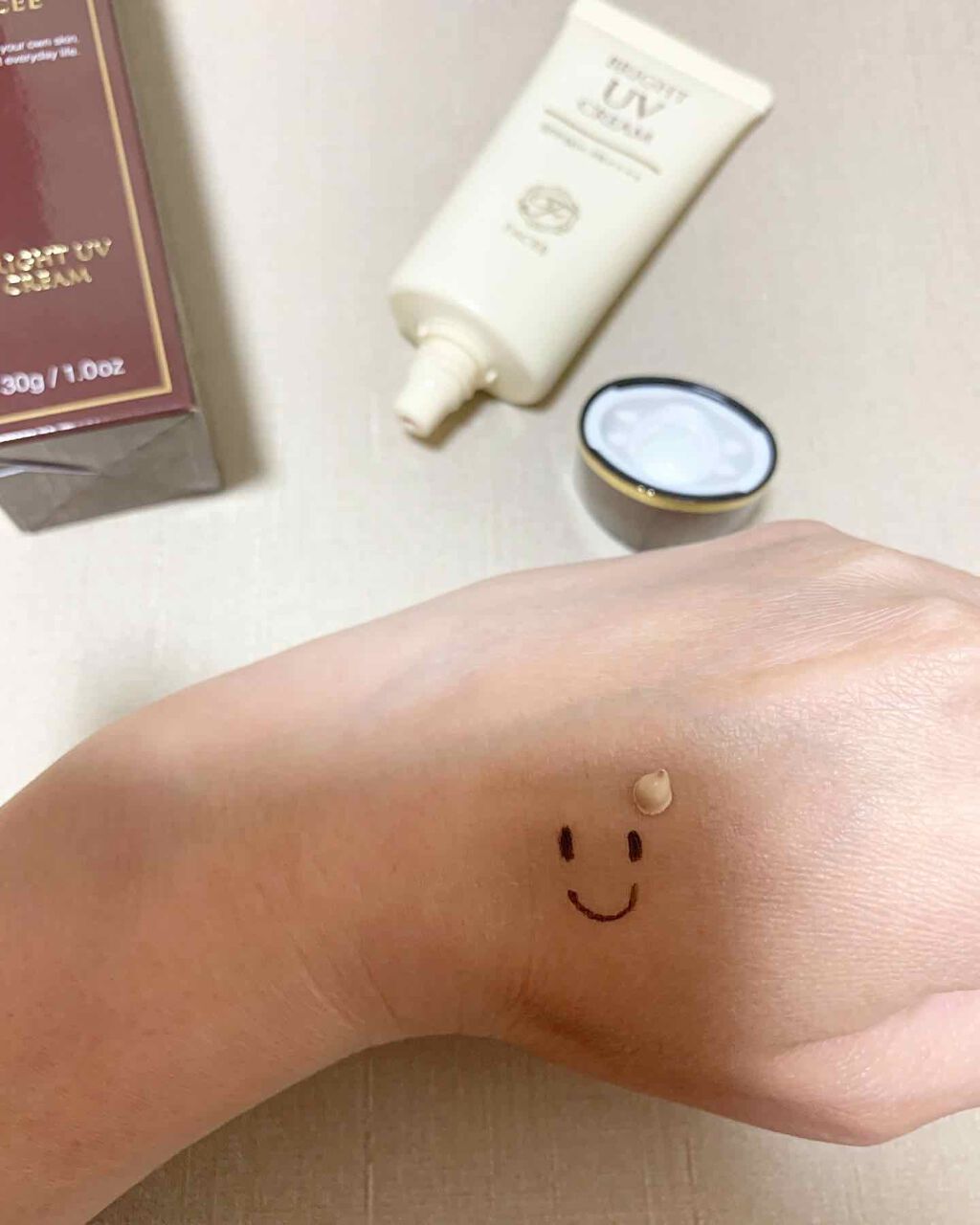 ブライトUVクリーム/Facee/日焼け止めクリームを使ったクチコミ（1枚目）