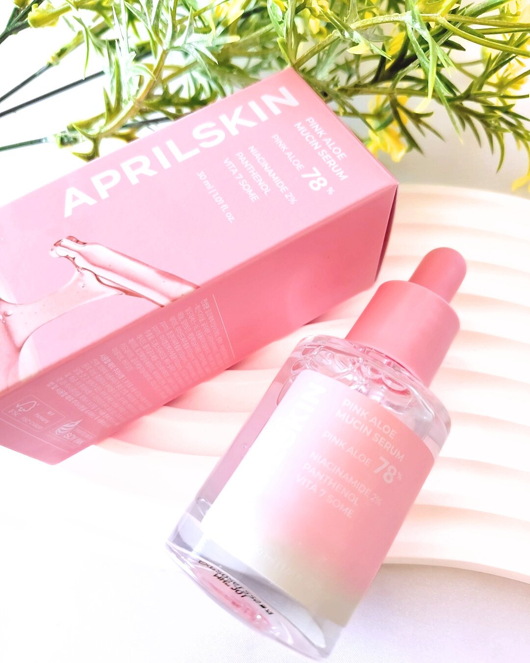 ピンクアロエムチンセラム/APRILSKIN/美容液を使ったクチコミ（1枚目）