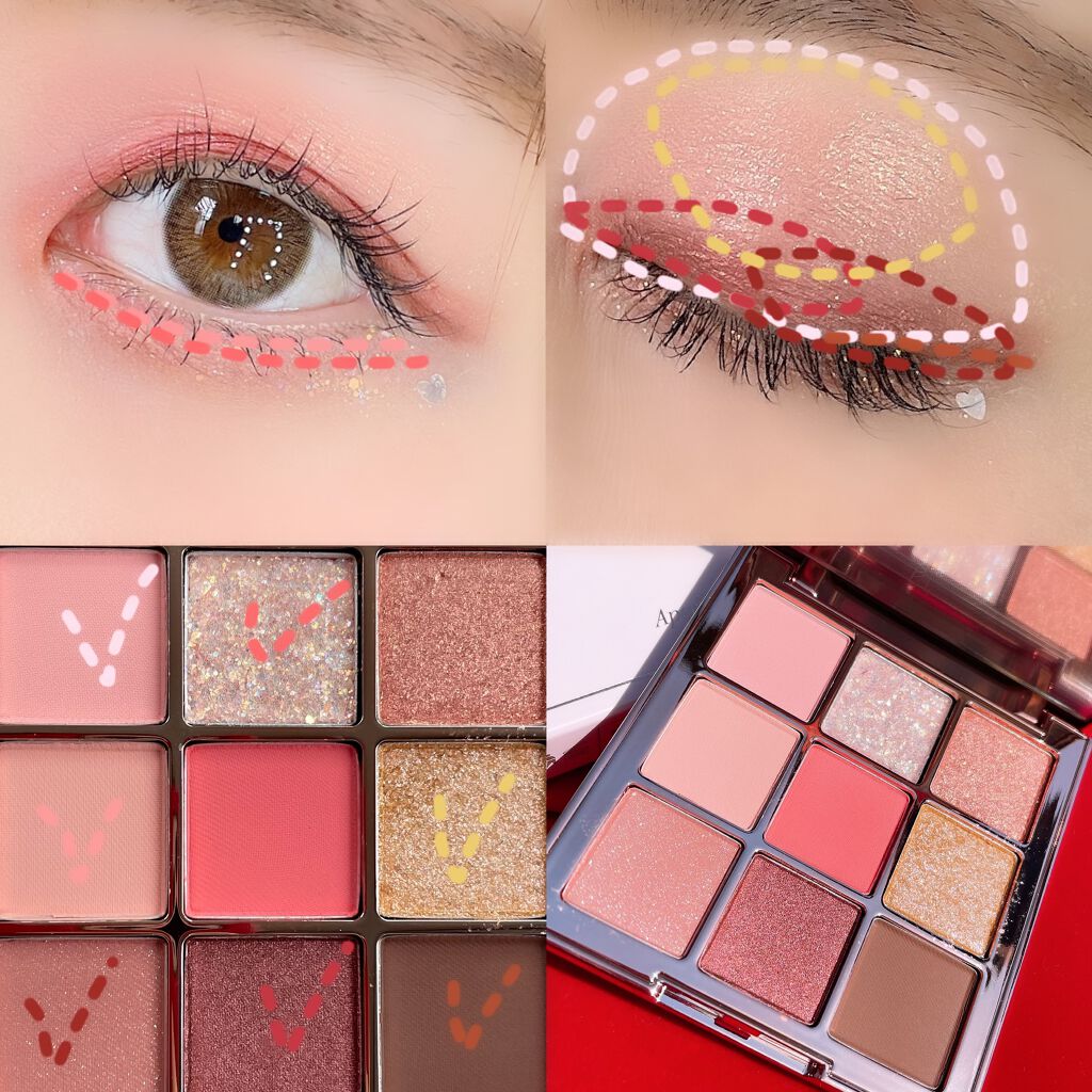 Avove Eyes Shadow palette/Aperire/アイシャドウパレットを使ったクチコミ（2枚目）