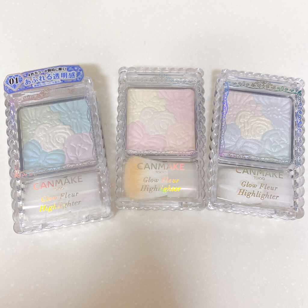 グロウフルールハイライター/キャンメイク/パウダーハイライトを使ったクチコミ（1枚目）