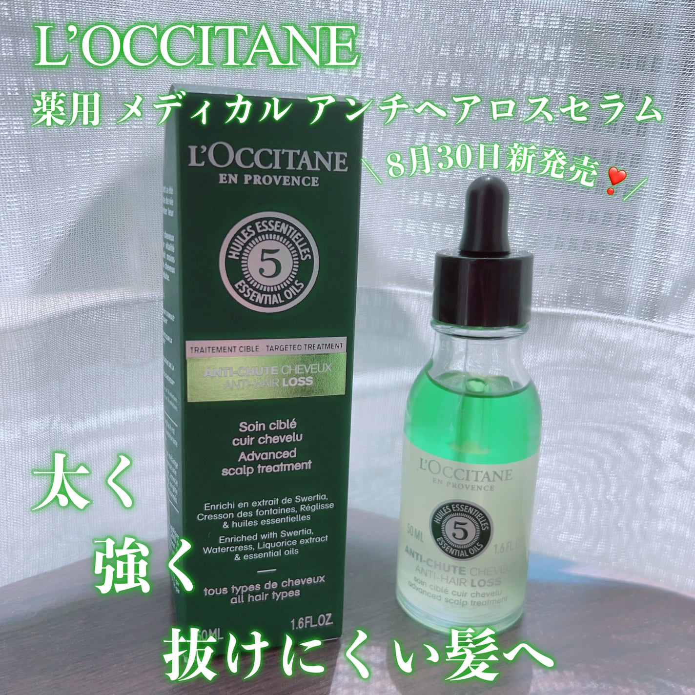 薬用 メディカル アンチヘアロスセラム/L'OCCITANE/頭皮ローションを使ったクチコミ(1枚目)