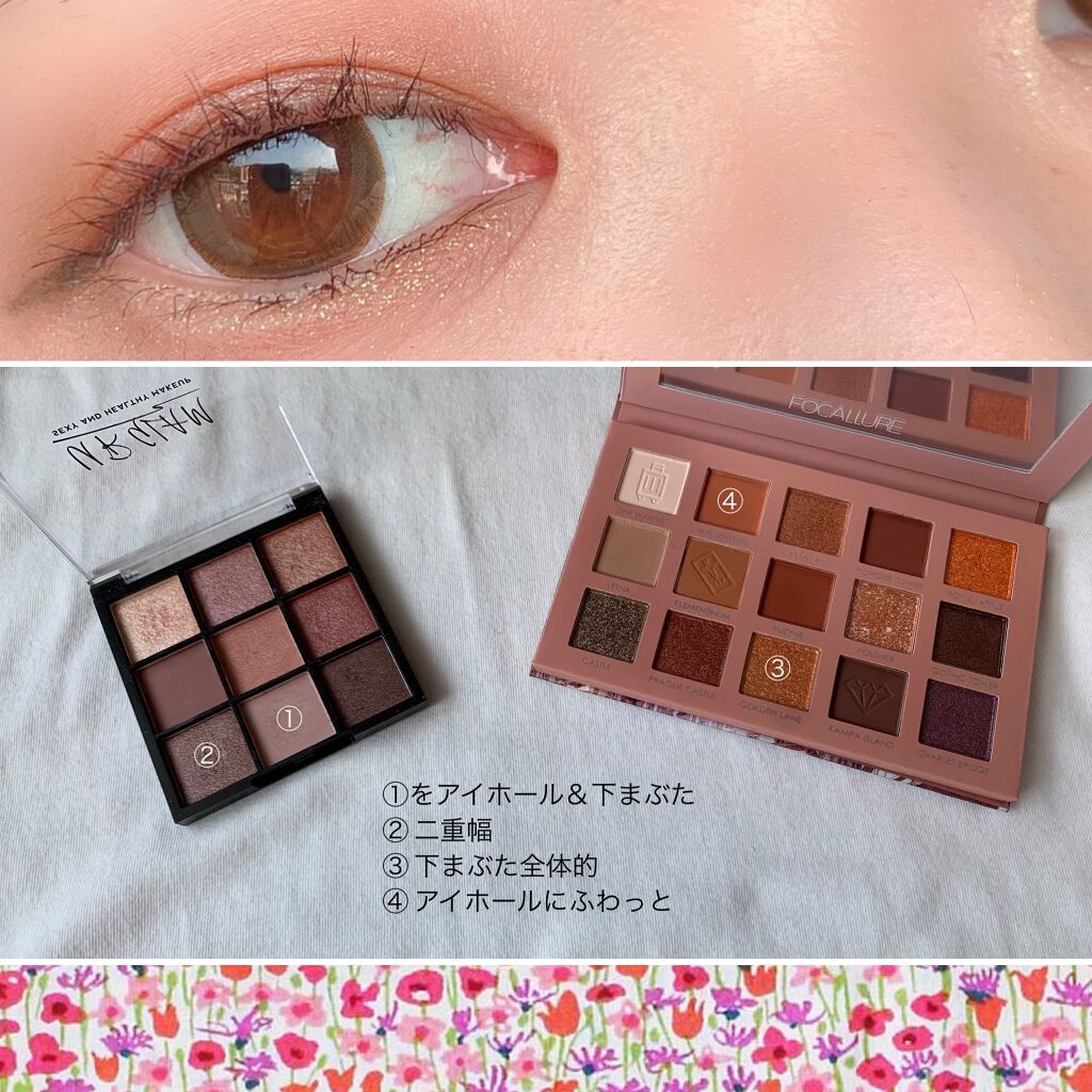 UR GLAM　BLOOMING EYE COLOR PALETTE/U R GLAM/アイシャドウパレットを使ったクチコミ（2枚目）