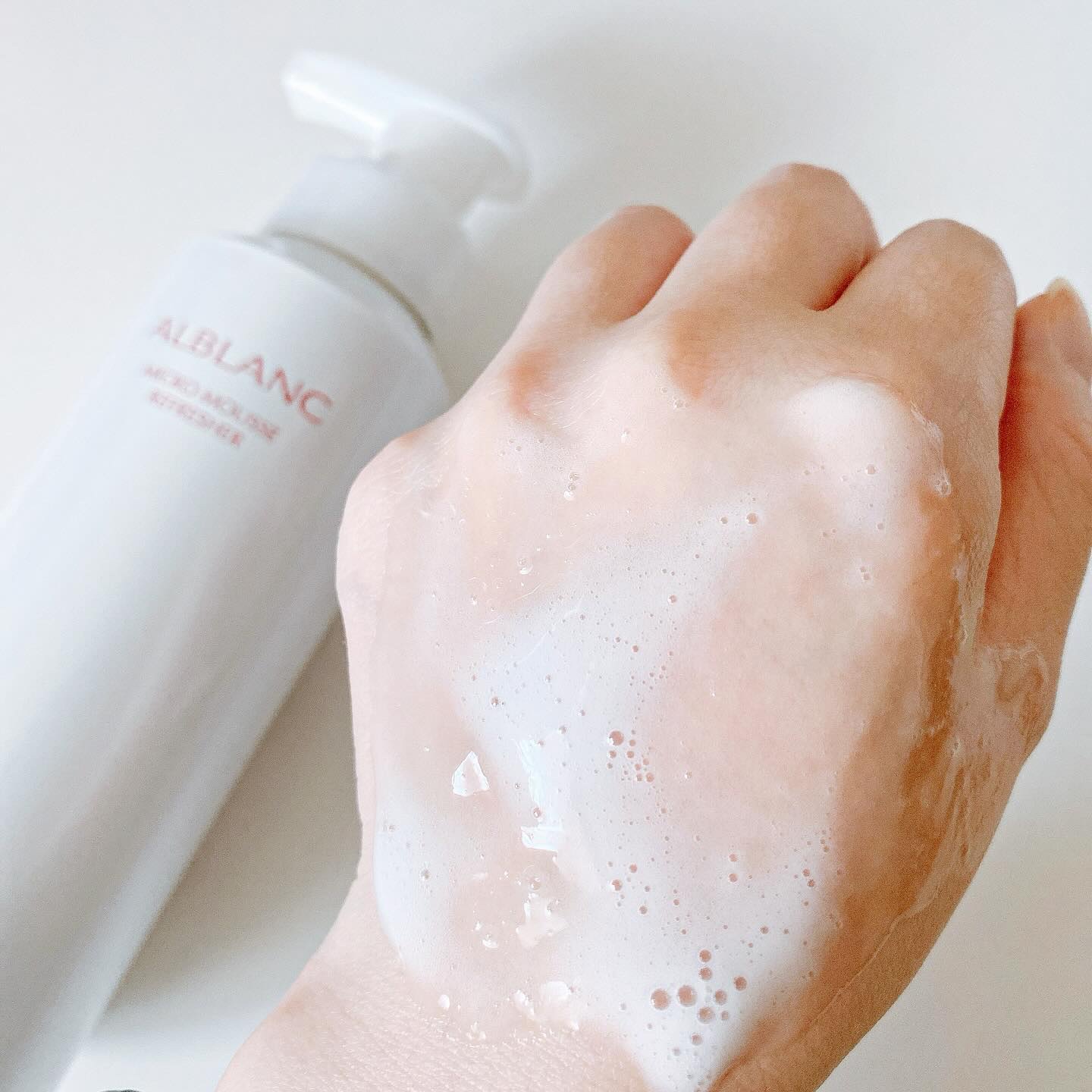 マイクロムース リフレッシャー/ALBLANC/泡洗顔を使ったクチコミ（3枚目）