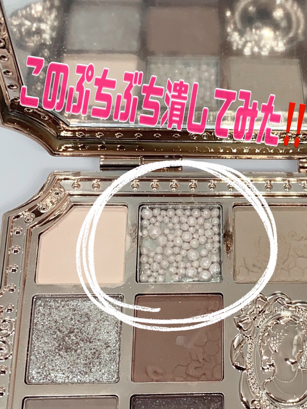 しゅな on LIPS 「COLORROSE油絵アイシャドウパレットぷちぶち潰してみた‼..」(1枚目)