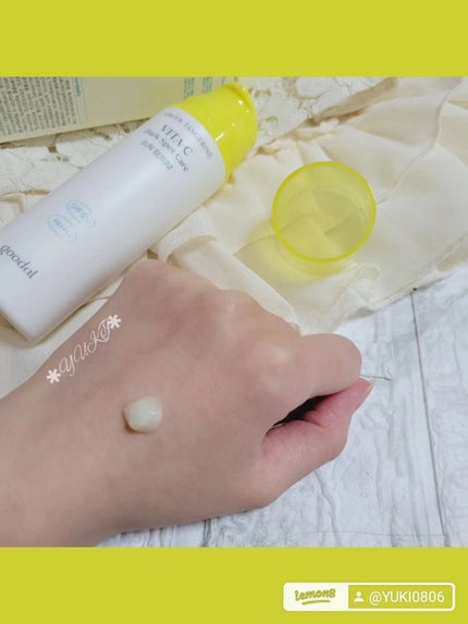 グーダルビタCダークスポットケアサンセラム/goodal/日焼け止めジェルを使ったクチコミ(5枚目)