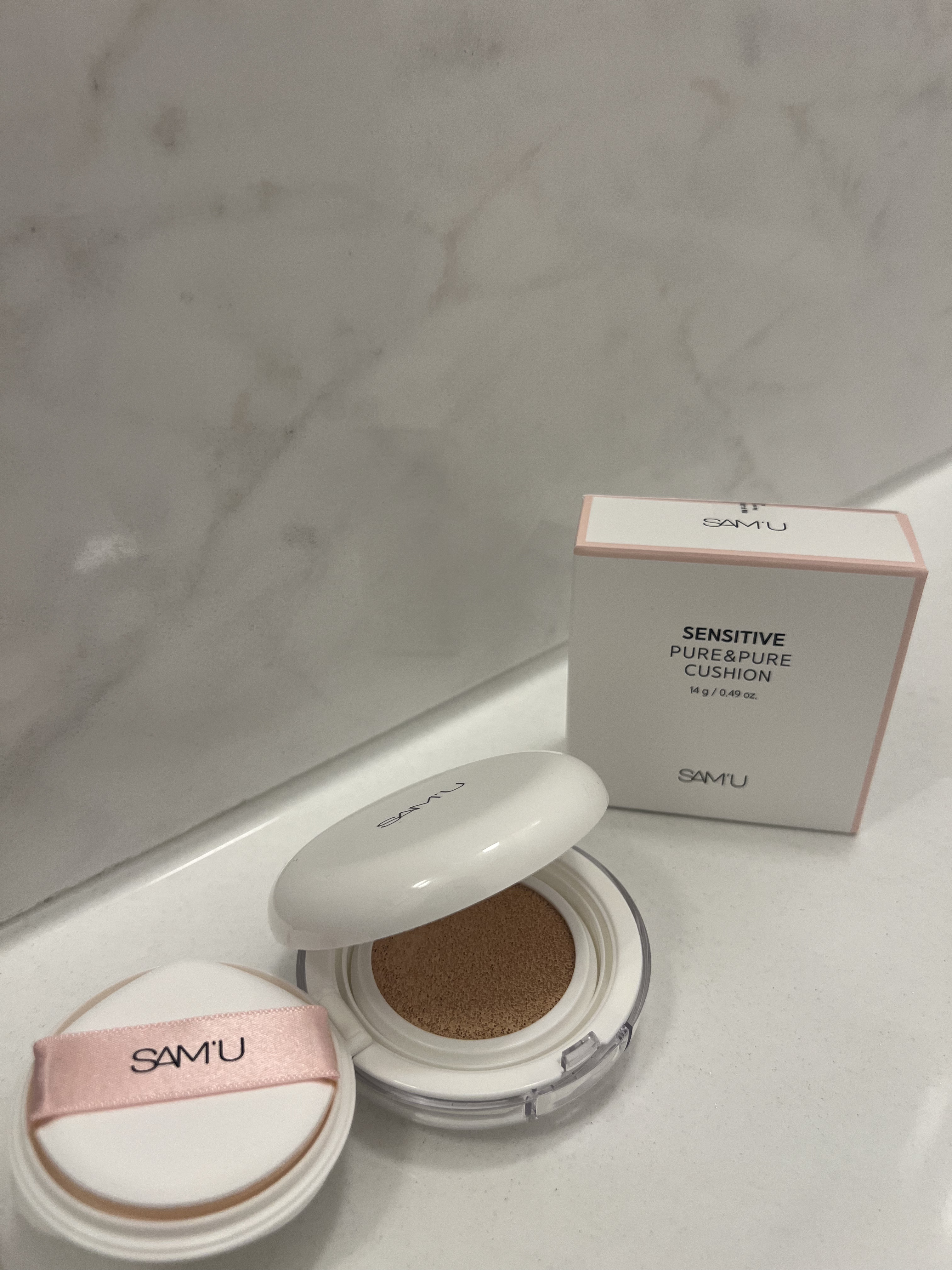 センシティブピュア＆ピュアクッション/SAM'U/クッションファンデーションを使ったクチコミ（1枚目）