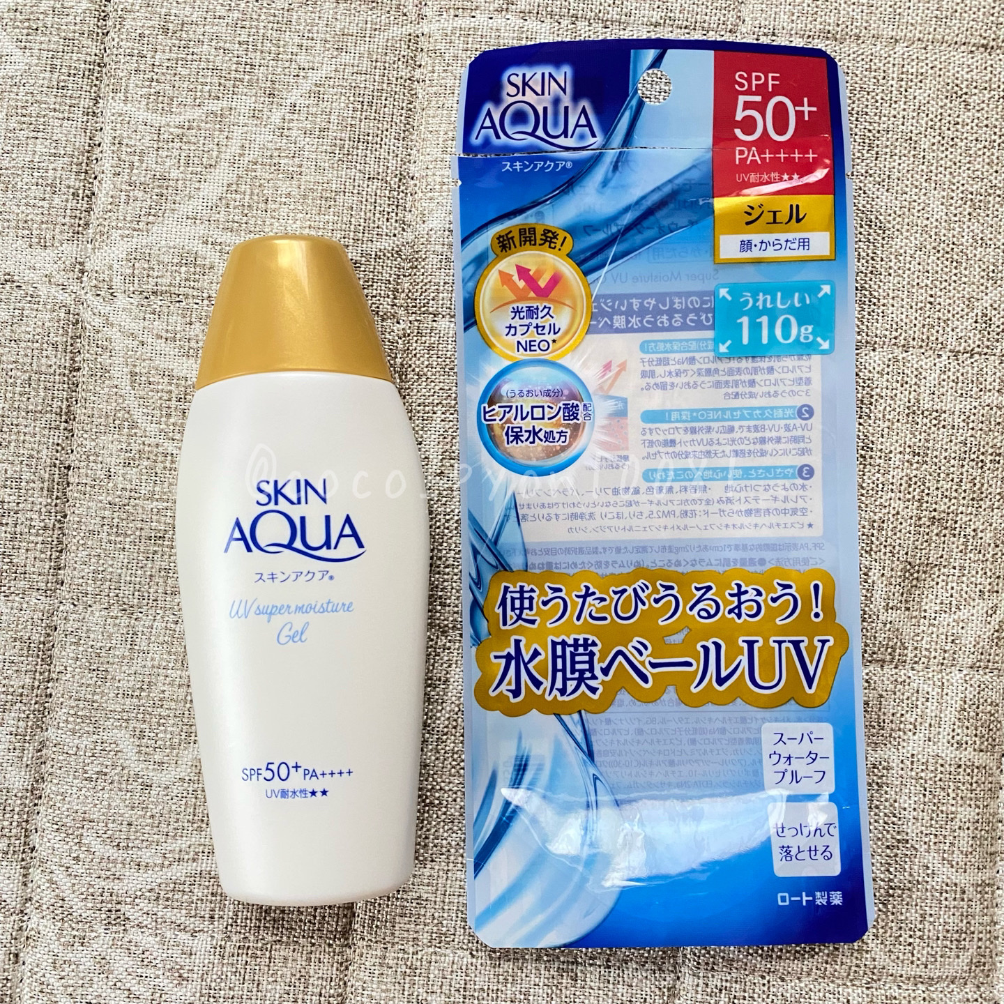 スキンアクア スーパーモイスチャージェル  110g【旧】/スキンアクア/日焼け止めジェルを使ったクチコミ（2枚目）