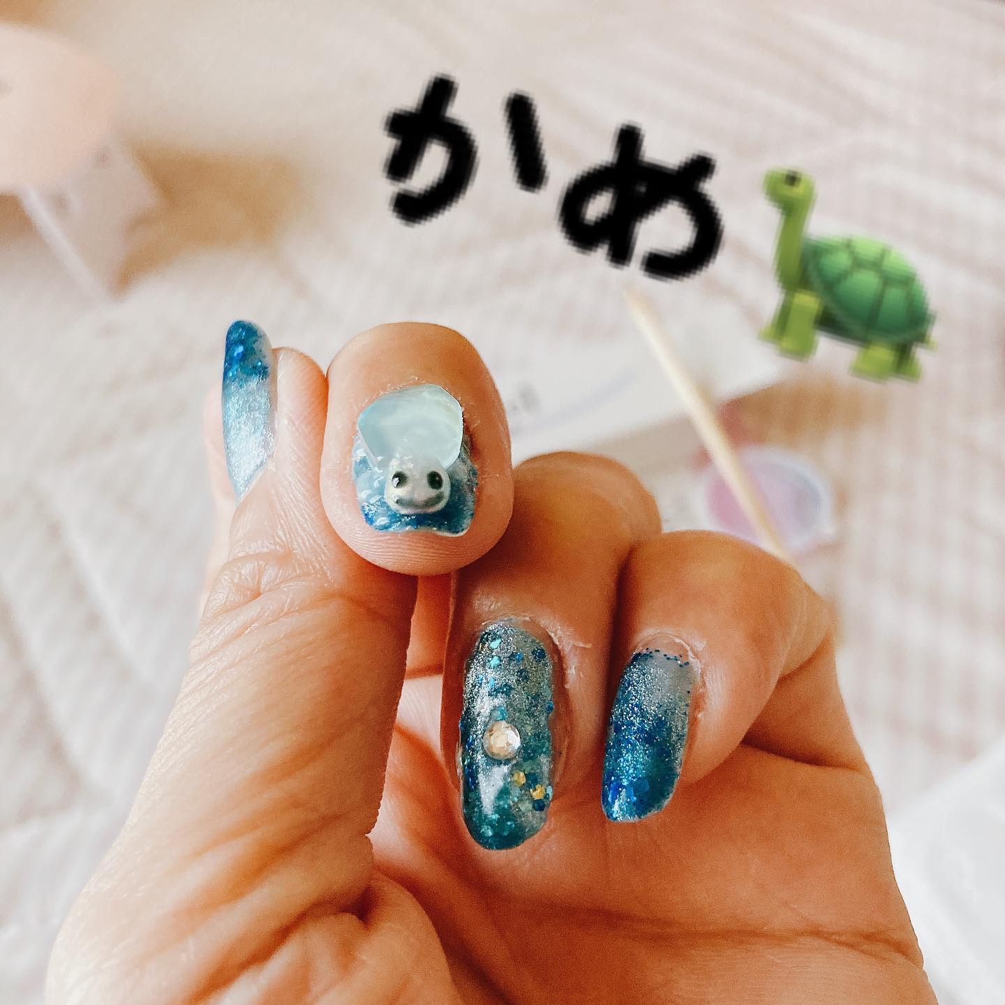 パル カラージェル パーティーブルー/キャンドゥ/ジェルネイルを使ったクチコミ（1枚目）