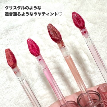 クリスタル グラム ティント 09 BARE PEACH/CLIO/口紅を使ったクチコミ（3枚目）