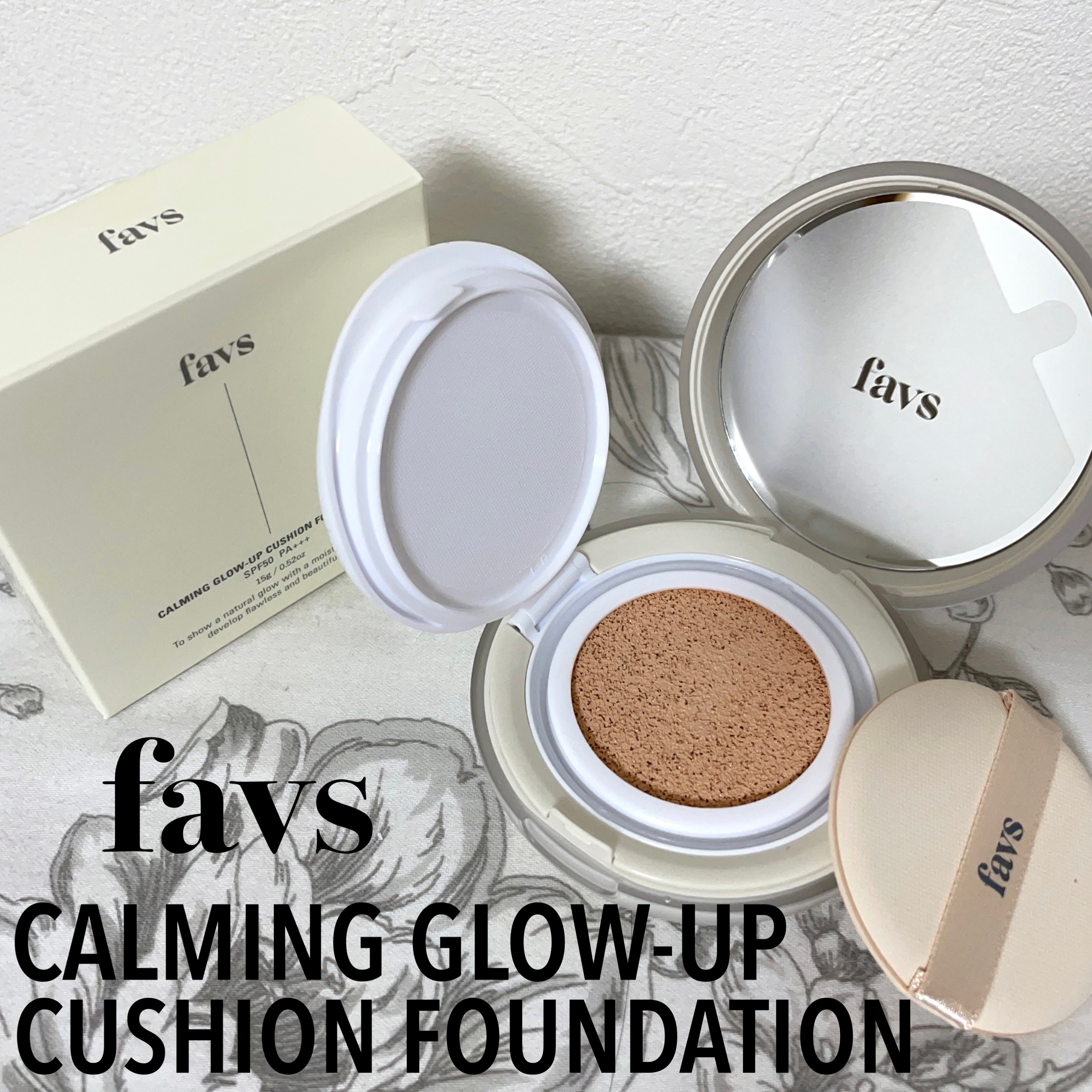 カーミンググロウアップクッションファンデーション タン/favs/リキッドファンデーションを使ったクチコミ（1枚目）