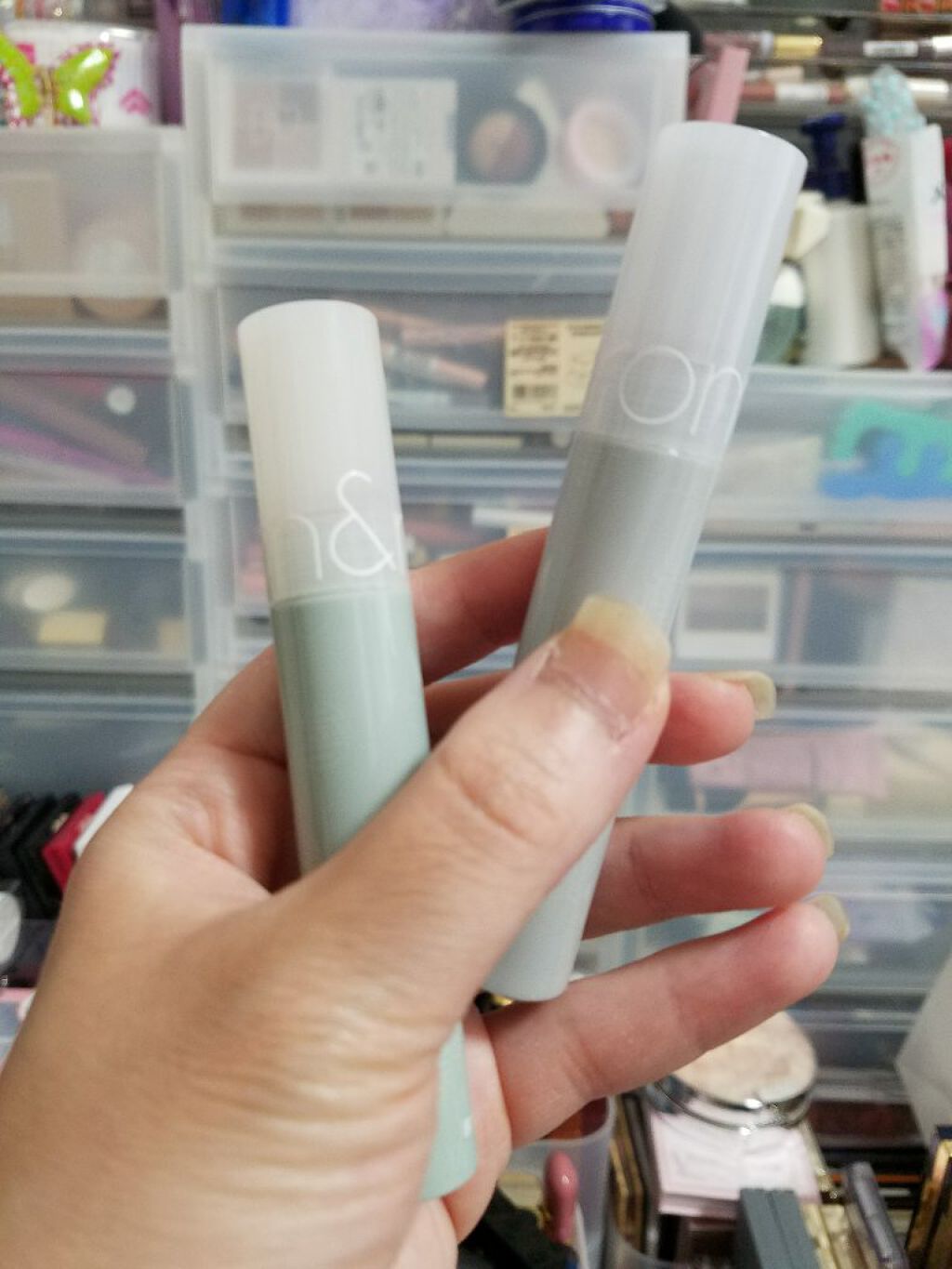 グラスティングウォーターティント 韓服エディション/rom&nd/リップティントを使ったクチコミ(3枚目)