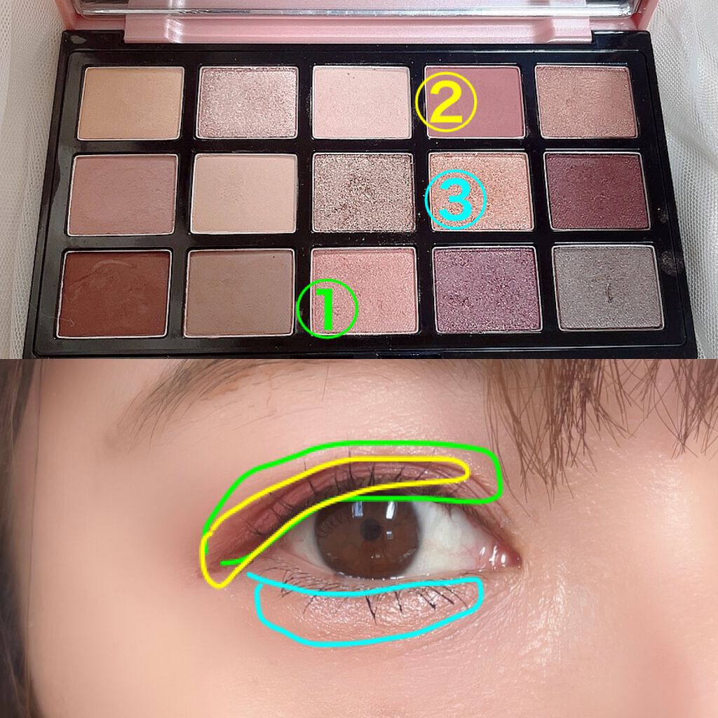 プレイカラーアイパレット ランジェリーバックステージ/ETUDE/アイシャドウパレットを使ったクチコミ（2枚目）