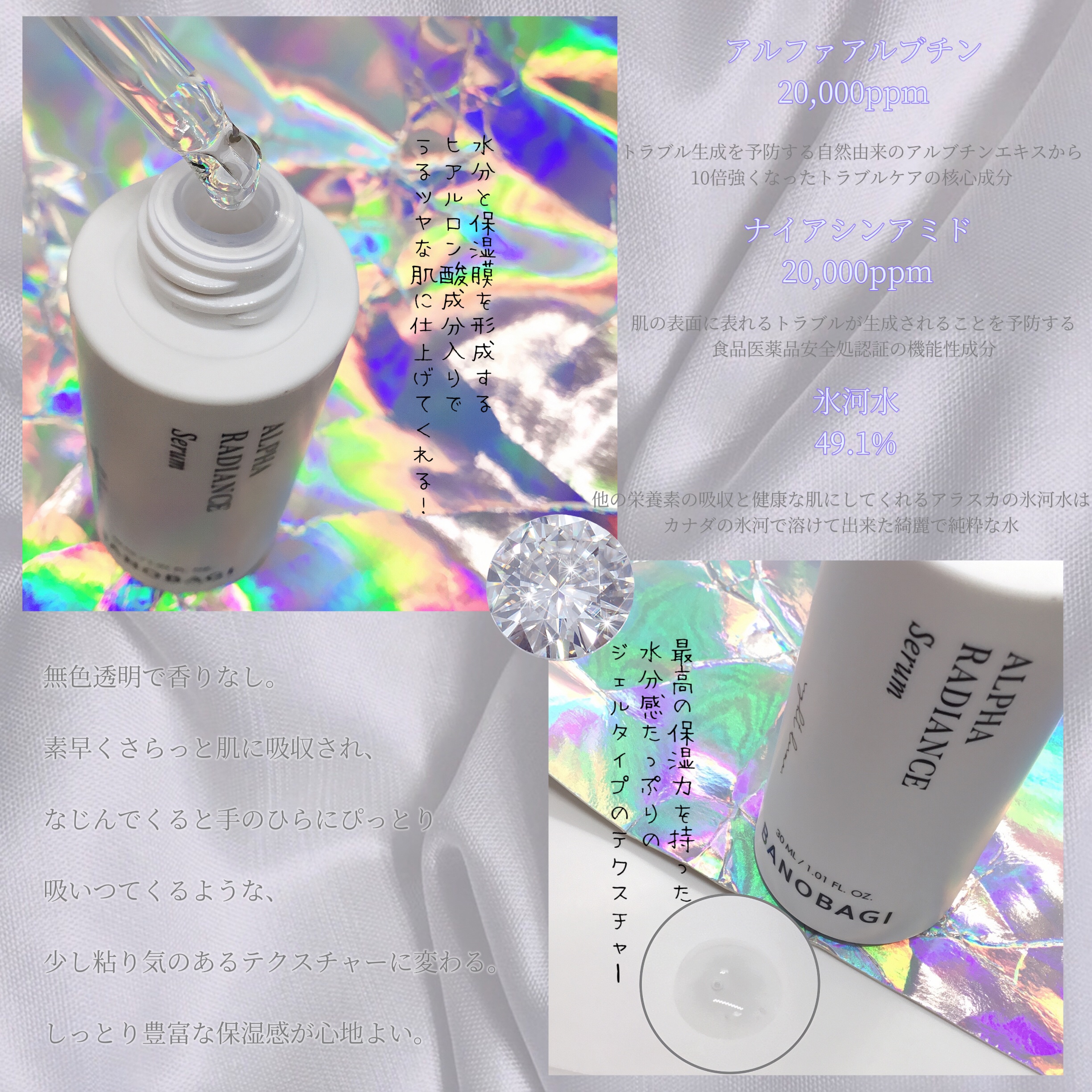 アルファラディアンスグローセラム/BANOBAGI/美容液を使ったクチコミ（2枚目）