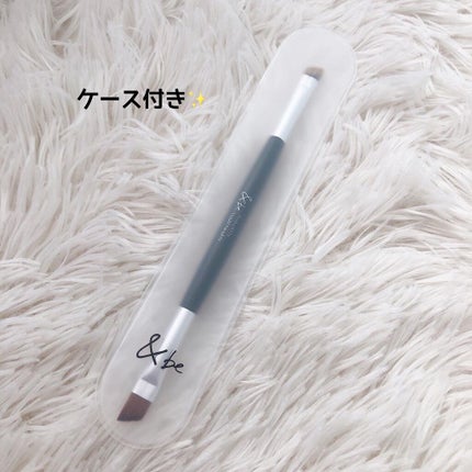 ダブルエンドアイブロウブラシ熊野筆/&be/メイクブラシを使ったクチコミ(2枚目)