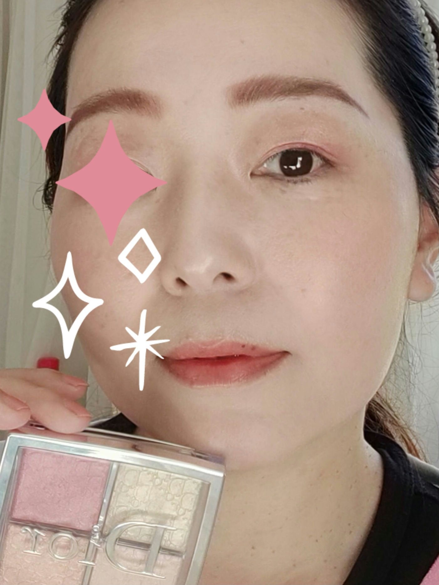 ディオール バックステージ フェイス グロウ パレット/Dior/ハイライトを使ったクチコミ(2枚目)