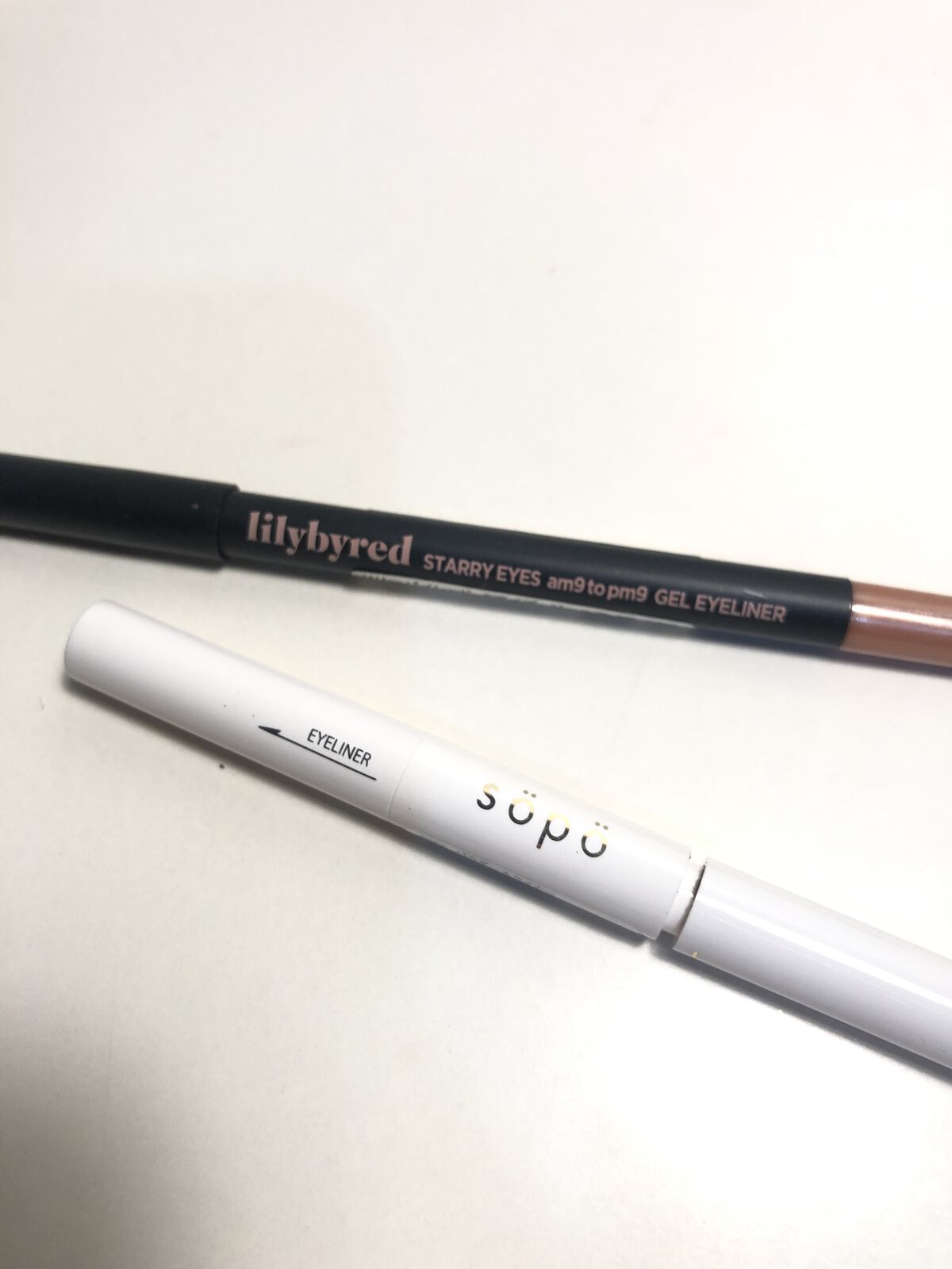 Starry Eyes Am9 to Pm9 Gel Eyeliner 03 #Rose Gold/lilybyred/ジェルアイライナーを使ったクチコミ（1枚目）