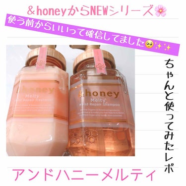 &honey Melty モイストリペア シャンプー1.0／モイストリペア ヘアトリートメント2.0/&honey/シャンプー・コンディショナーを使ったクチコミ（1枚目）