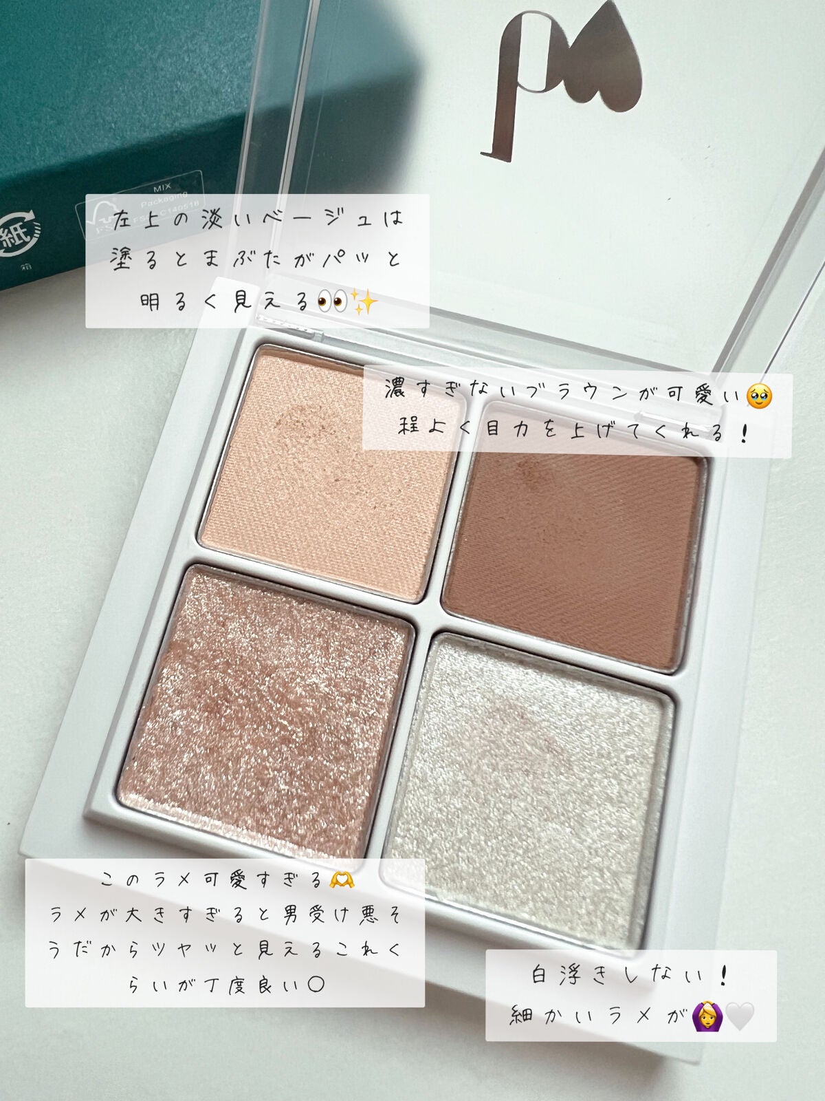 THE アイパレR/b idol/アイシャドウパレットを使ったクチコミ(4枚目)