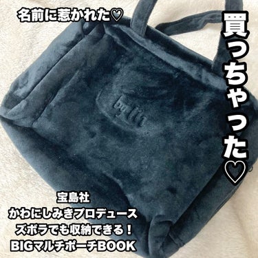 宝島社 かわにしみきプロデュース ズボラでも収納できる！BIGマルチポーチBOOKのクチコミ「一軍コスメを入れてるポーチ！
有事の際はこれを掴んで逃げると決めているコスメオタクの宝物が入っ.....」（3枚目）