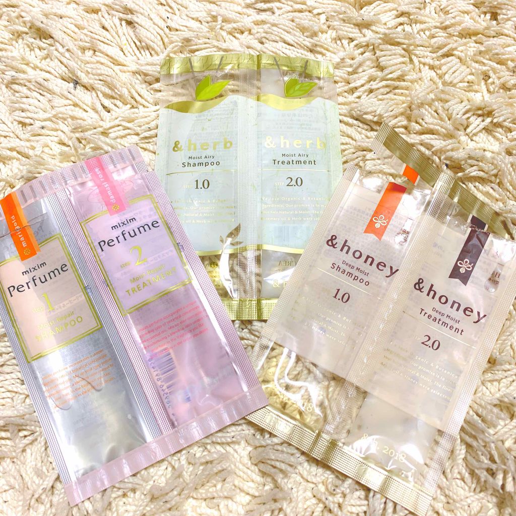 ディープモイスト シャンプー1.0／ヘアトリートメント2.0/&honey/市販シャンプーを使ったクチコミ（1枚目）