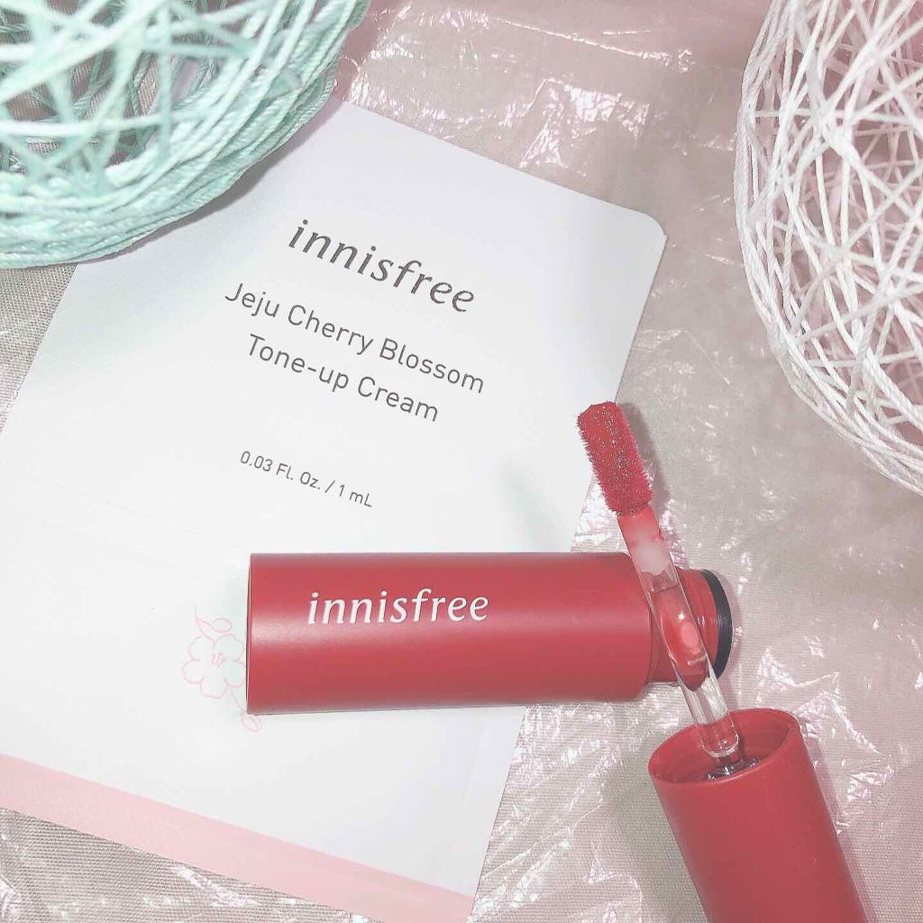 ビビッドコットン インクティント/innisfree/口紅を使ったクチコミ（3枚目）