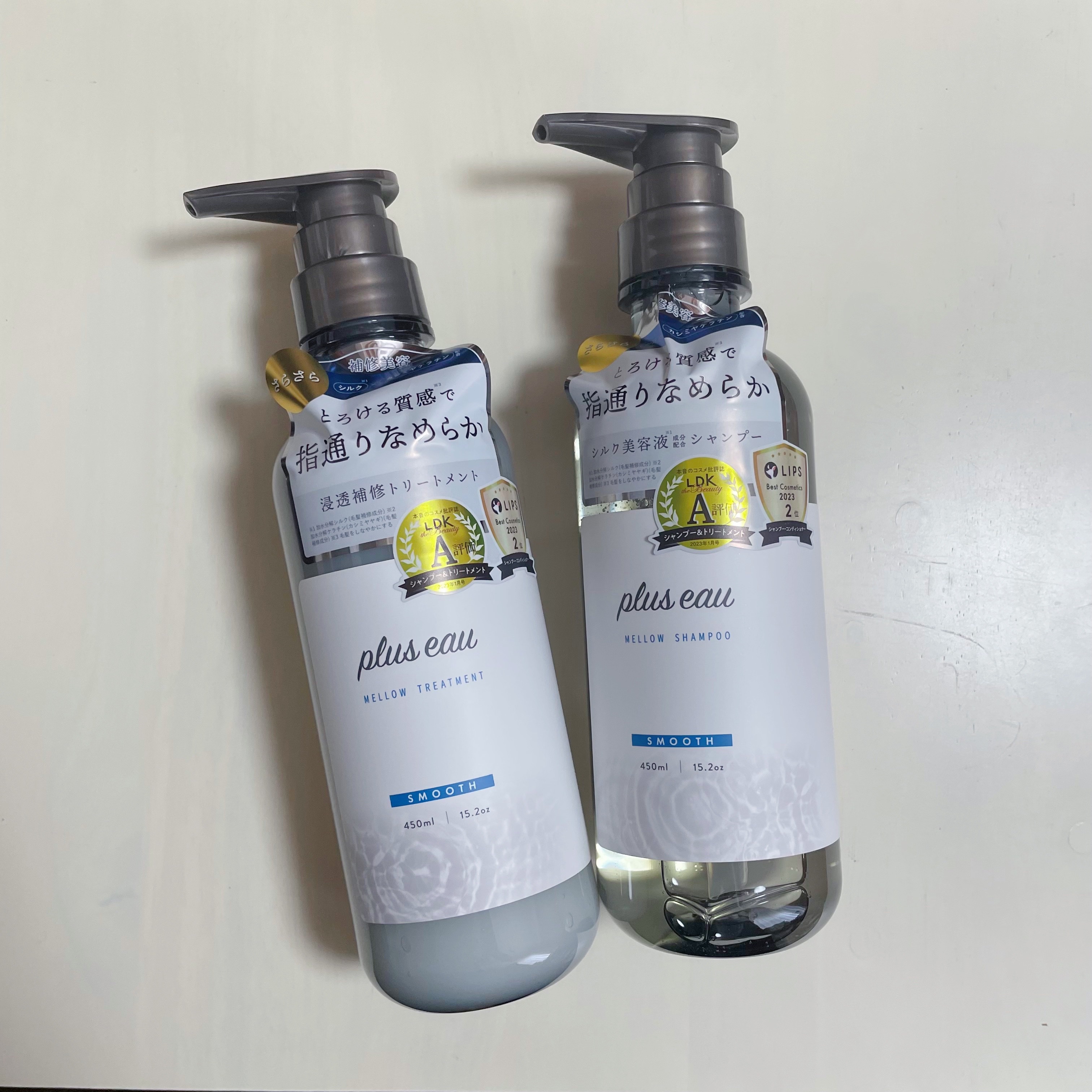 plus eau　メロウシャンプー、メロウトリートメント


LIPS様よりいただきました！

以前も使用していたシャンプー、トリートメント😌

LIPSベストコスメ常連だそうです✨

使っていてキシみを感じることなく、ホワイトフローラル