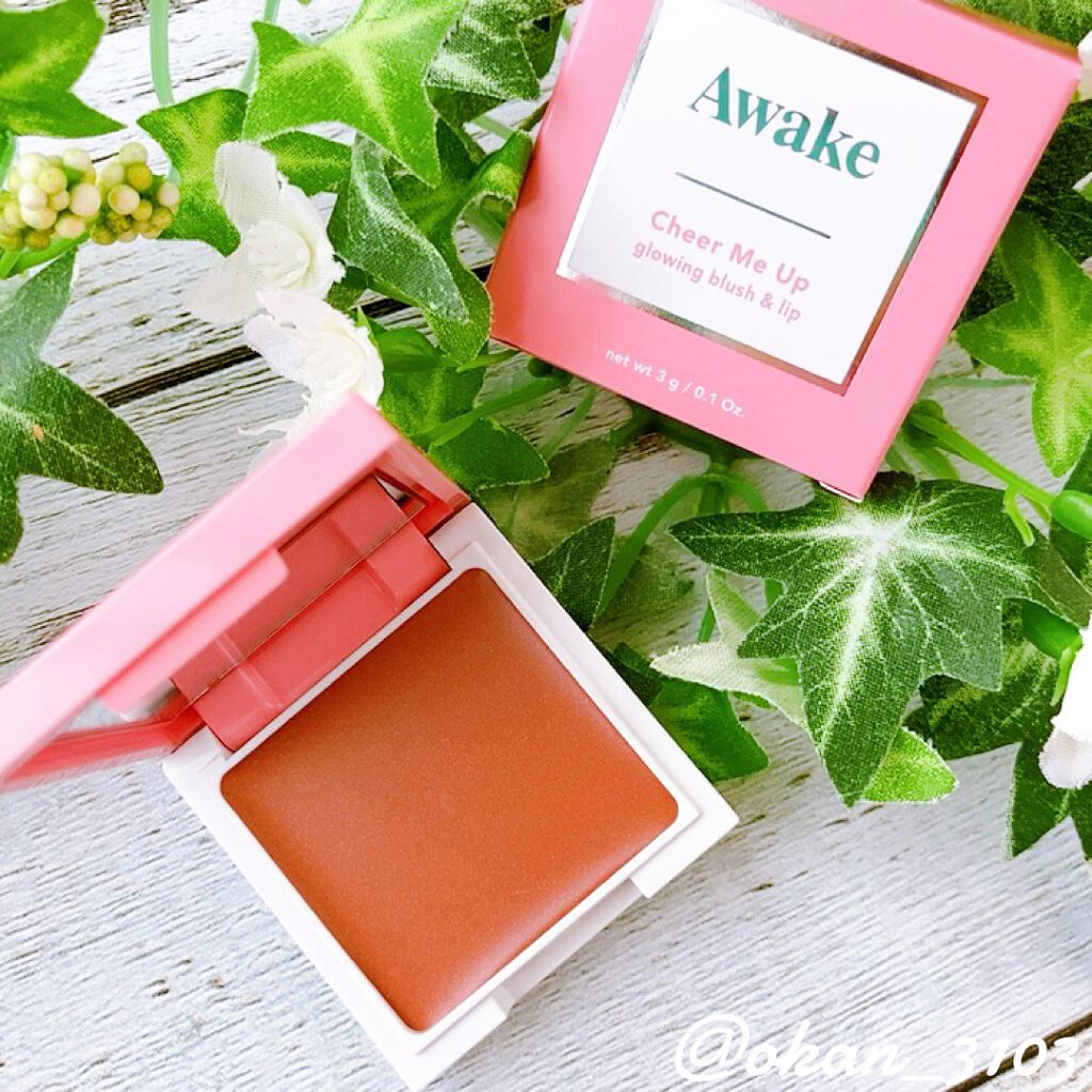 チアミーアップ グロウイング ブラッシュ＆リップ 02 cinnamon beige/Awake/口紅を使ったクチコミ（1枚目）