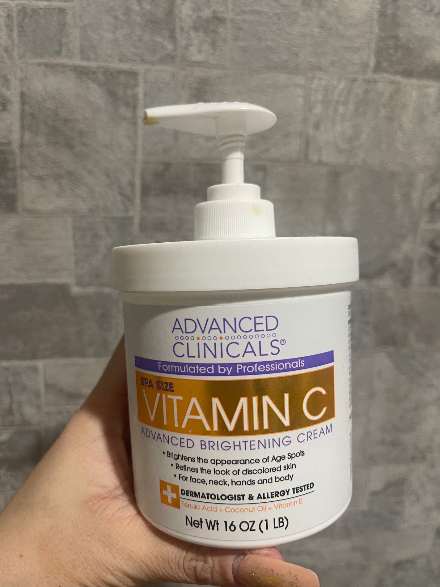 アドバンスドクリニカルビタミンC ブライトニング クリーム/ADVANCED CLINICALS/ボディクリームを使ったクチコミ(1枚目)