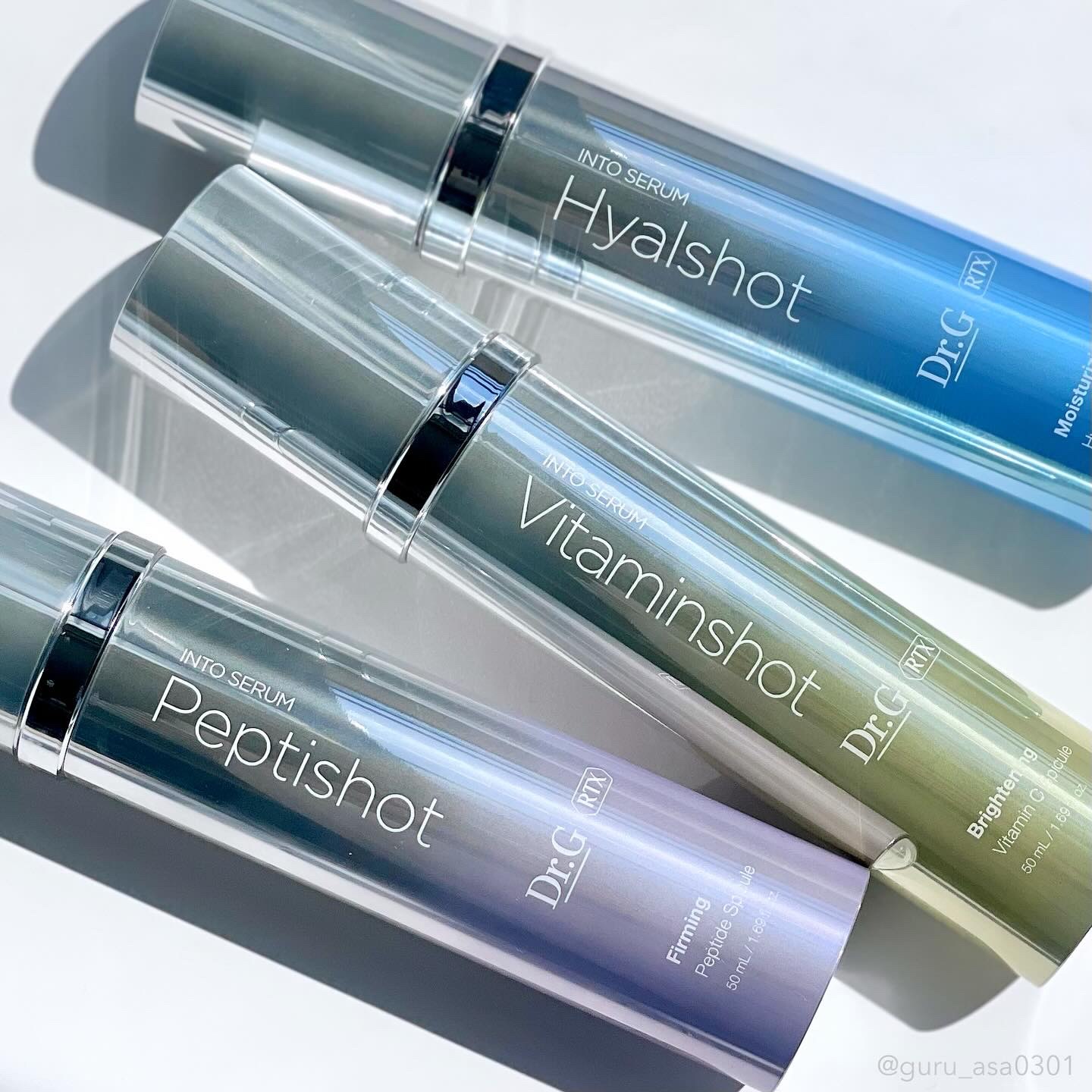 
#PR #DrG #ドクタージー

\Dr.G新作/
発売を知った時から気になって気になって
しかたなかったドクタージーの #針美容液🪡

RTXイントゥセラムショット3種を
お試しさせていただきました🙌

🐳ヒアルショット▶︎水分