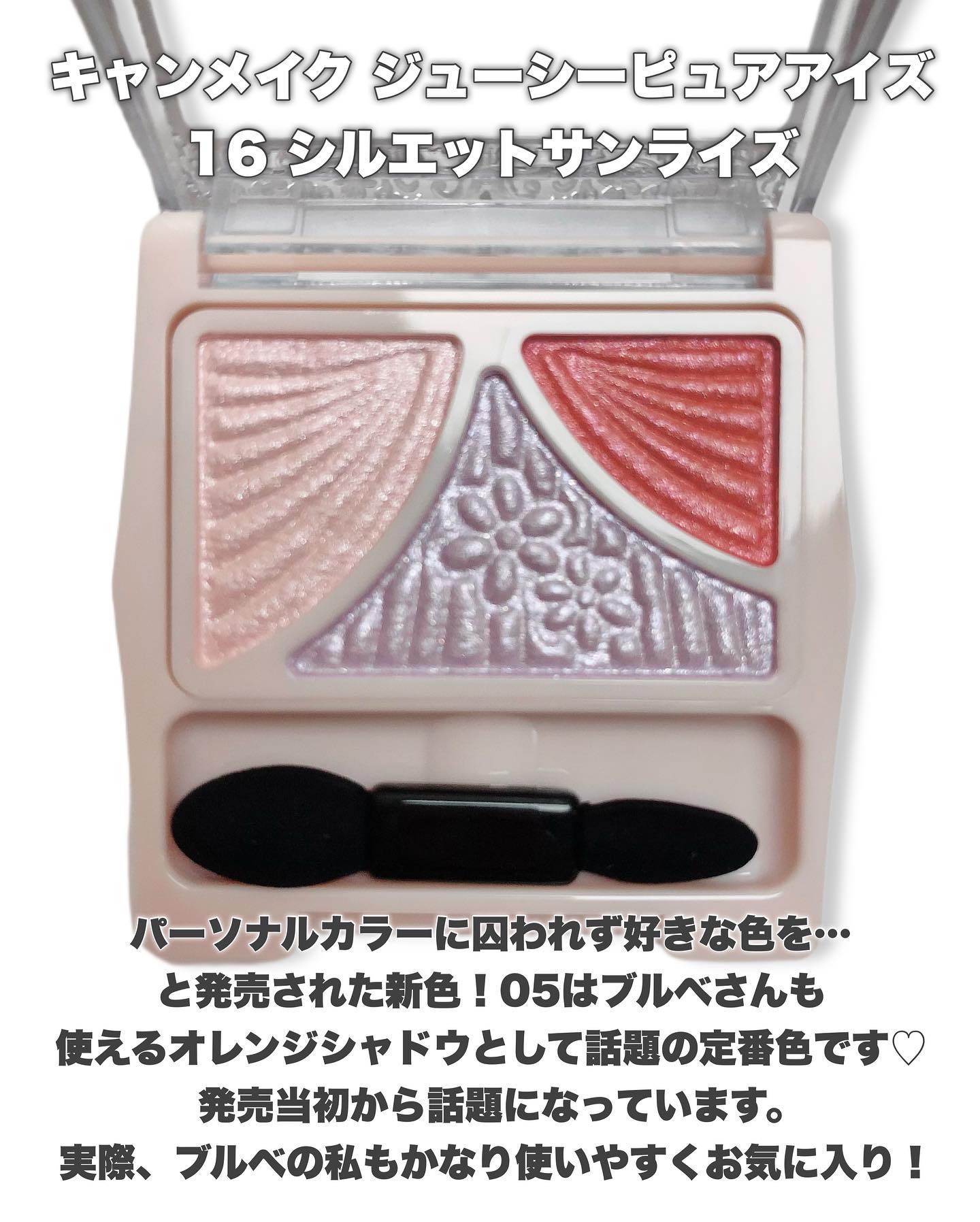 ジューシーピュアアイズ/キャンメイク/アイシャドウパレットを使ったクチコミ（2枚目）