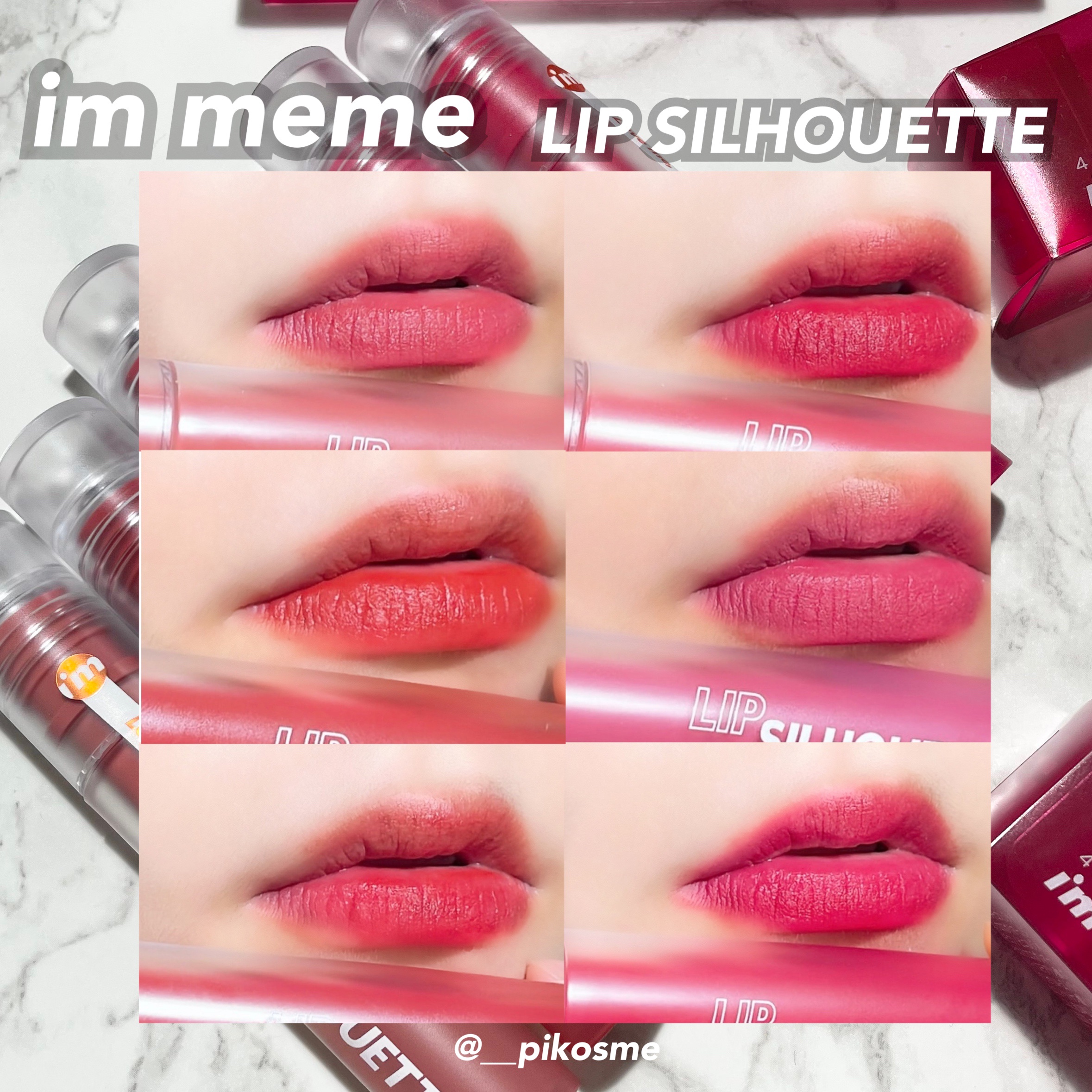 リップシルエットマットベルベットティント/i’m meme/リップティントを使ったクチコミ（1枚目）