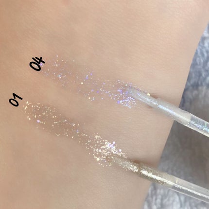 リキッド グリッター シャドウ/rom&nd/グリッターを使ったクチコミ(4枚目)