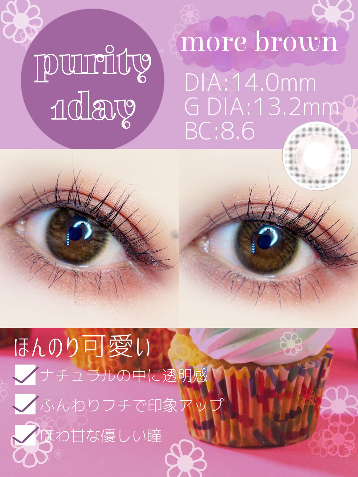 ピュアリティサークル/candy magic/カラーコンタクトレンズを使ったクチコミ（3枚目）
